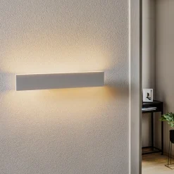 LED-væglampe Concha 47 cm, hvid