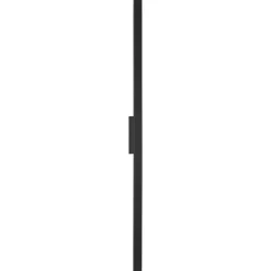LED-væglampe Demi L, sort, aluminium, højde 144 cm, IP54