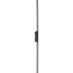 LED-væglampe Demi L, sort, aluminium, højde 144 cm, IP54