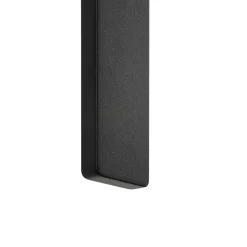 LED-væglampe Demi L, sort, aluminium, højde 144 cm, IP54