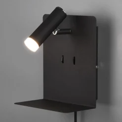 LED-væglampe Element med hylde sort mat