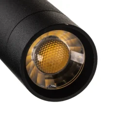 LED-væglampe Enzo kantet med afbryder, sort