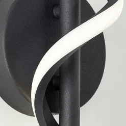 LED-væglampe Eunice, bredde 12 cm, sort, metal