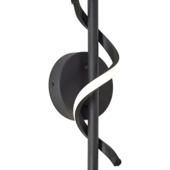 LED-væglampe Eunice, bredde 12 cm, sort, metal