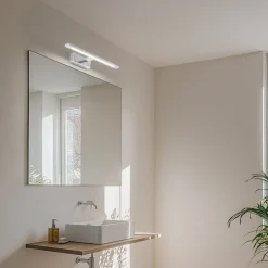 LED-væglampe Gallery kromfarvet metal bredde 41,5 cm IP44