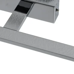 LED-væglampe Gallery kromfarvet metal bredde 41,5 cm IP44