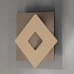 LED-væglampe Hennes, bredde 18 cm, gråbeige/sandfarvet