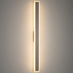 LED-væglampe Isla, sand, aluminium, højde 100 cm, IP54