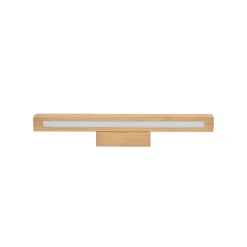 LED-væglampe i træ Teo, fyr, 46 cm, 3000 K