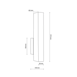 LED-væglampe i træ Teo, fyr, 31 cm, 3000 K