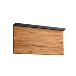 LED-væglampe Kalea, bredde 30 cm, træfarvet, træ