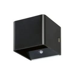 LED-væglampe Magnetics, sort, USB, bevægelsessensor