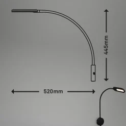 LED-væglampe 2177015 med dæmper, sort