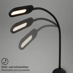 LED-væglampe 2177015 med dæmper, sort