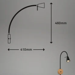 LED-væglampe 2180015 med trædetalje