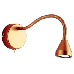 LED-væglampe Mini, fleksibel arm, antik, 5.000K