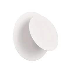 LED-væglampe Mio, rund linse, mat hvid, indirekte