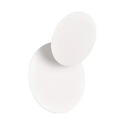 LED-væglampe Mio, rund linse, mat hvid, indirekte