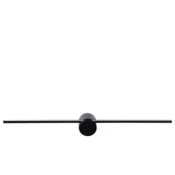 LED-væglampe Mizar, 60 cm, sort, IP44