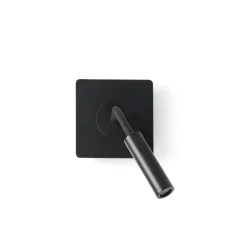 LED-væglampe Mood, sort, træ, metal, udspring 33 cm