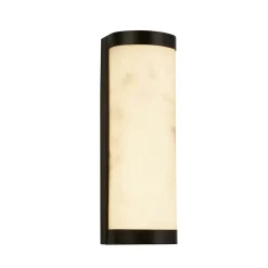 LED-væglampe Nile, højde 36 cm, sort, stål, IP44