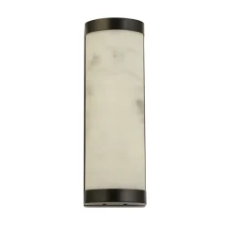 LED-væglampe Nile, højde 36 cm, sort, stål, IP44
