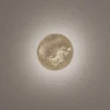 LED-væglampe Ring S, Ø 15 cm, krydsfiner, guldfarvet