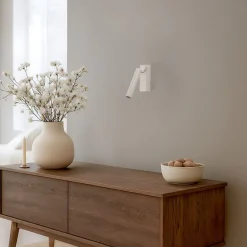 LED-væglampe Rulo, beige, stål, 3000 K