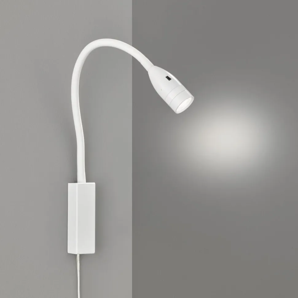 LED-væglampe Sten, hvid, højde 61 cm, gestusstyring