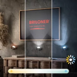 LED-væglampe Tari, sort, CCT, touchdæmper, USB