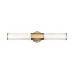 LED-væglampe til badeværelset Facet Dual, messing, 2 lyskilder, bredde 66 cm