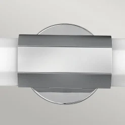 LED-væglampe til badeværelset Facet Dual, krom, 2 lyskilder, bredde 66 cm