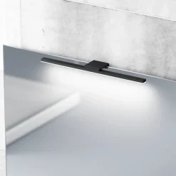 LED-væglampe til badeværelset Modena IP44 sort, 4.000 K, bredde 40 cm