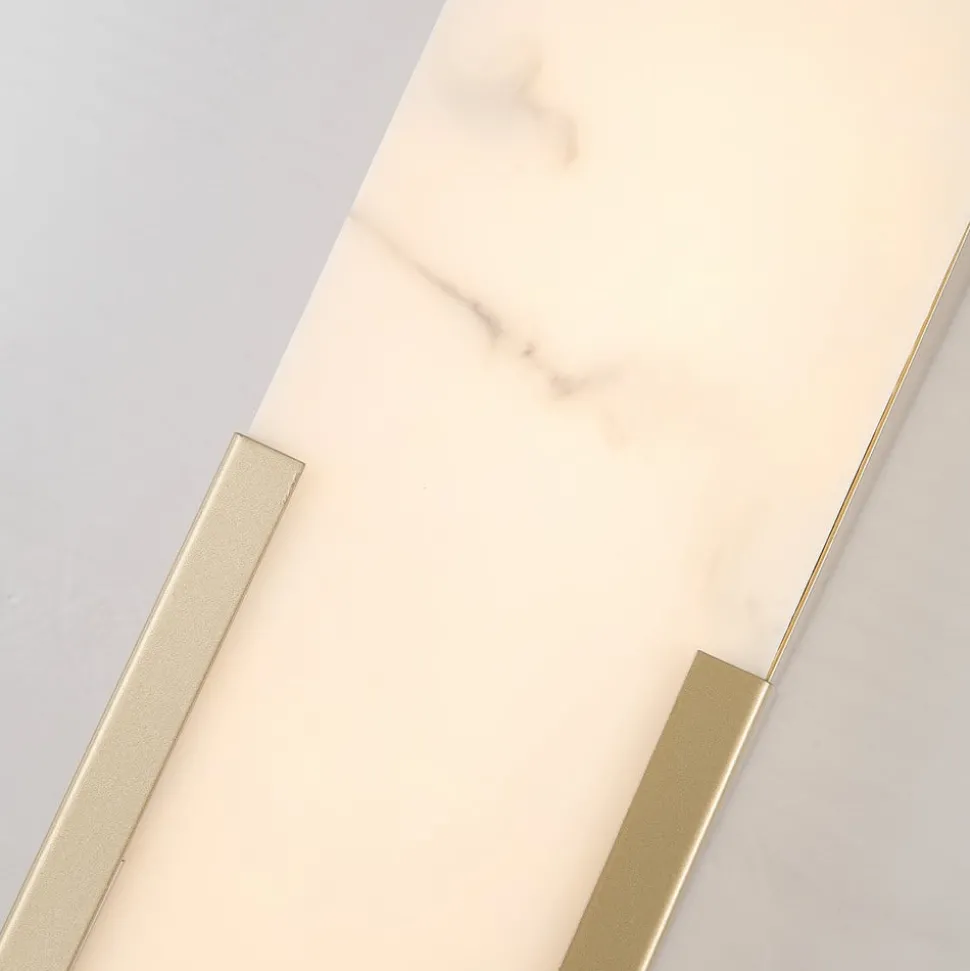 LED-væglampe til badeværelset Opaline Højde 50 cm guldfarvet metal/harpiks