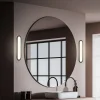 LED-væglampe til badeværelset Pil, sort, bredde 35 cm, plast