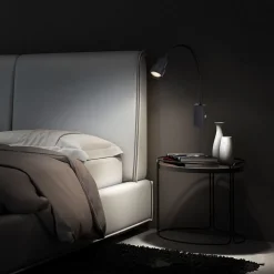 LED-væglampe Tusi med fleksarm, sort