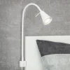LED-væglampe Tuso, hvid, sengemontering, metal