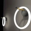 LED-væglampe Ulaop, en ring, sort