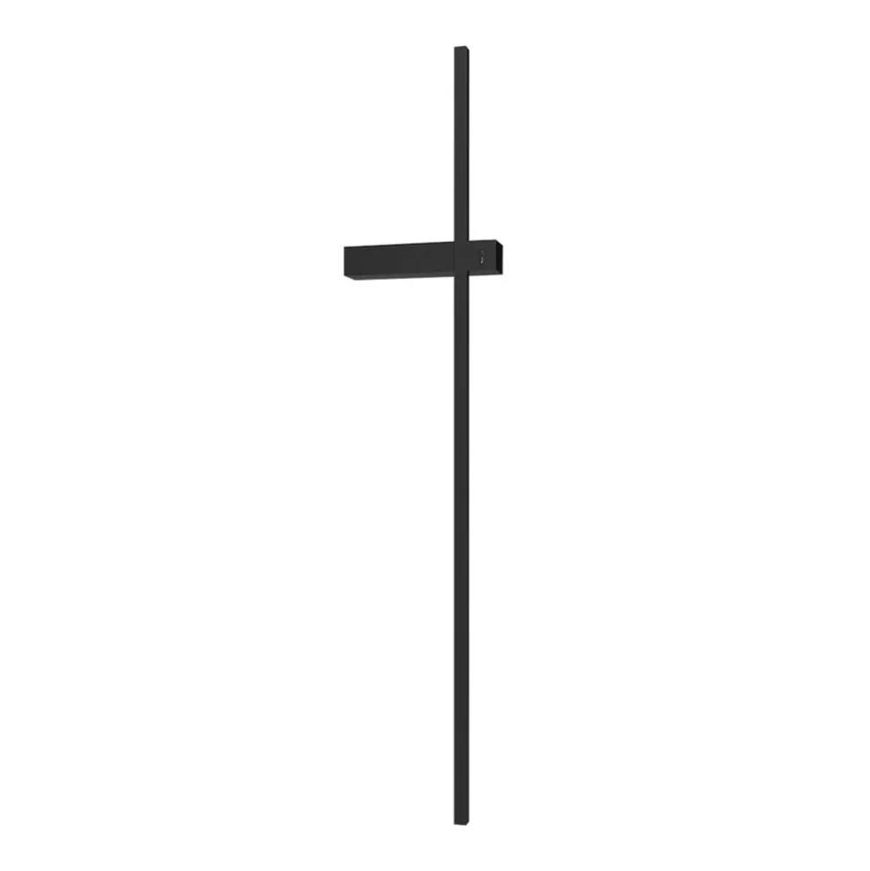 LED-væglampe Vision, højde 90 cm, metal, sort, 3.000 K