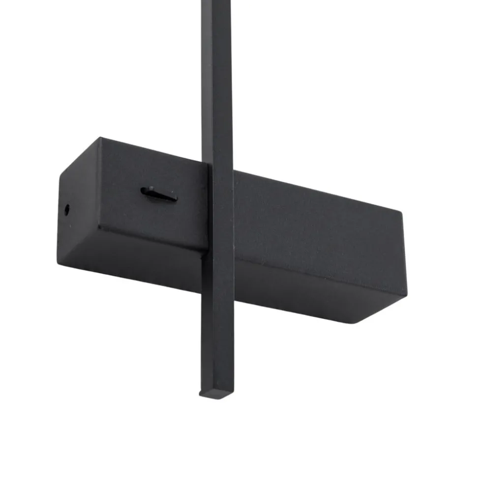 LED-væglampe Vision, højde 30 cm, metal, sort, 3.000 K