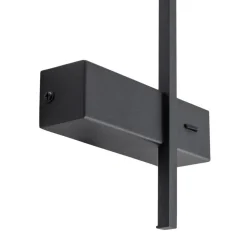 LED-væglampe Vision, højde 30 cm, metal, sort, 3.000 K