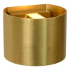 LED-væglampe Xio, rund, guld mat