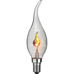 LED-vindstødpære E14 3W flammeeffekt