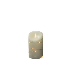 LED-vokslys hvid Lysfarve varm hvid 17,8 cm