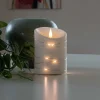 LED-vokslys hvid Lysfarve varm hvid 14 cm