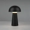 Lennon LED-bordlampe, IP44, batteri, Touchdim sort