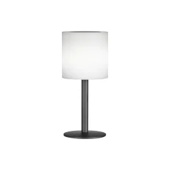 Lesina LED-solar-bordlampe, sandsort/hvid
