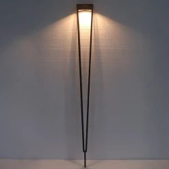 Les Jardins LED-solcellelampe Tinka, corten, 90 cm, jordspyd