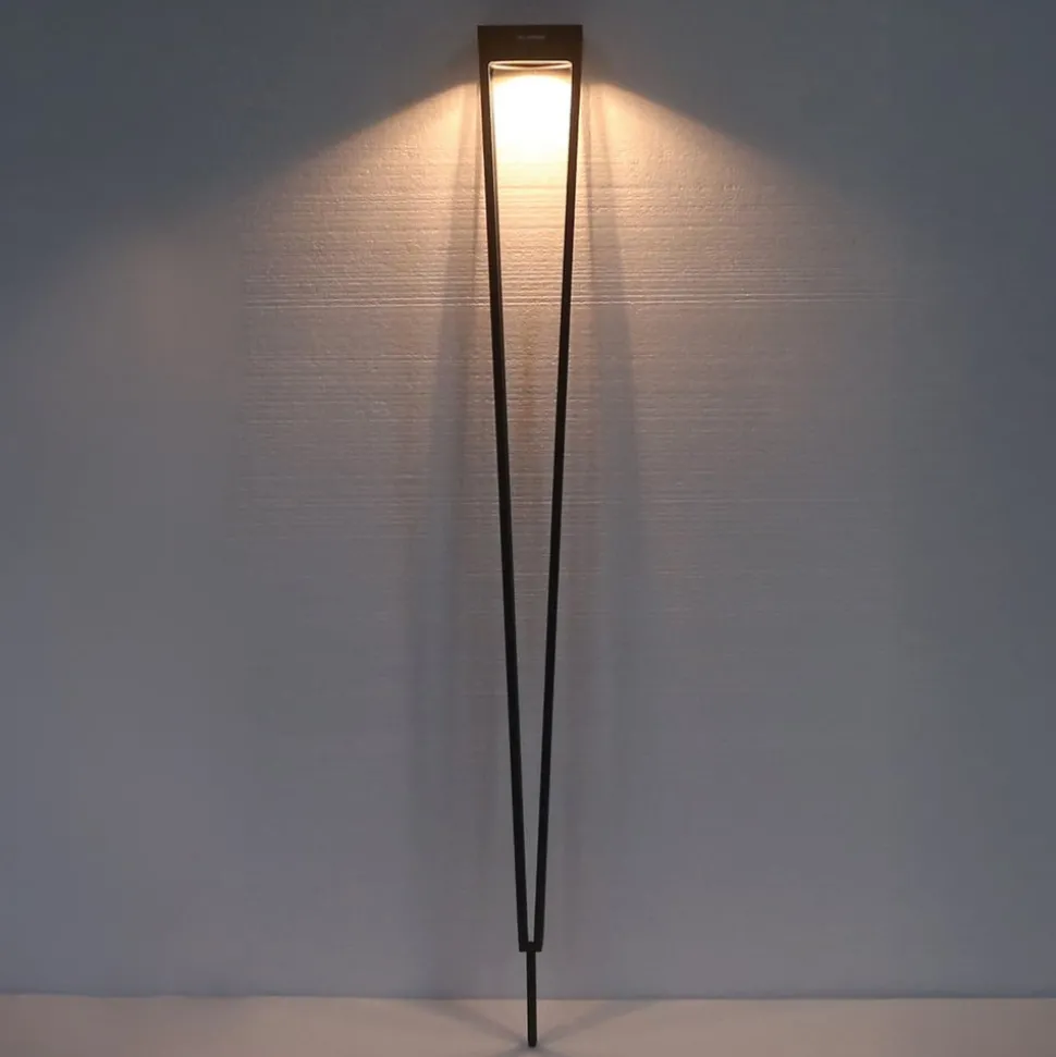 Les Jardins LED-solcellelampe Tinka, corten, 90 cm, jordspyd