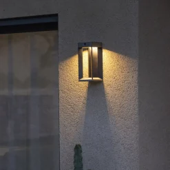Les Jardins LED-solcellelampe Teckalu, grå/sort
